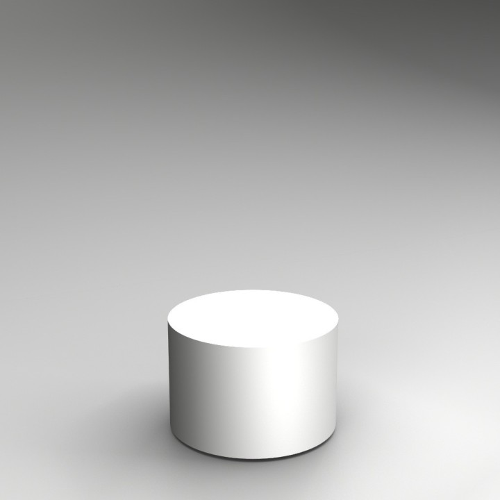 40H x 60Dcm cylinder plinth