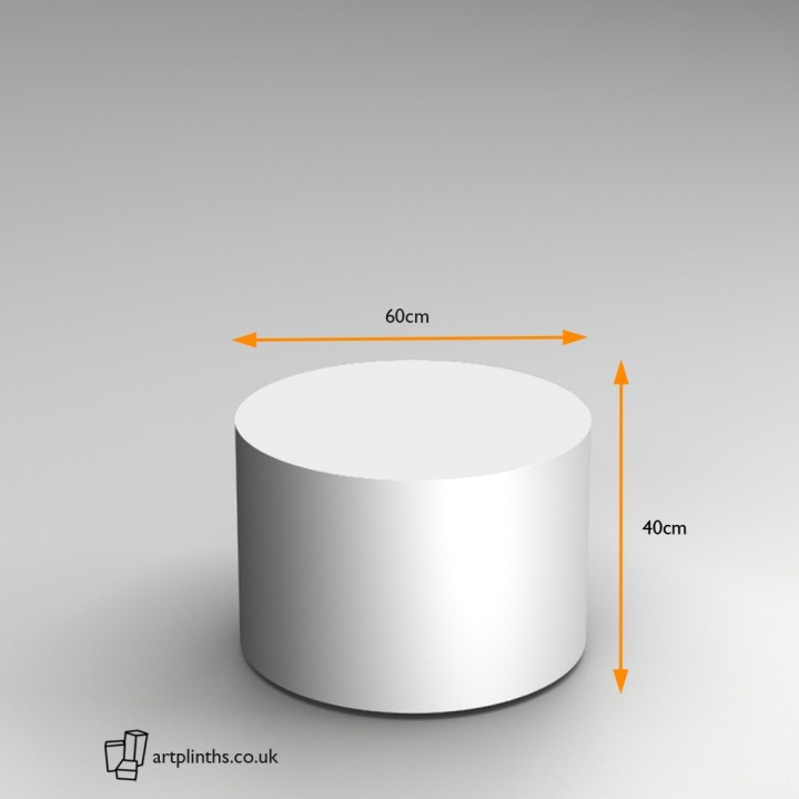 40H x 60Dcm cylinder plinth
