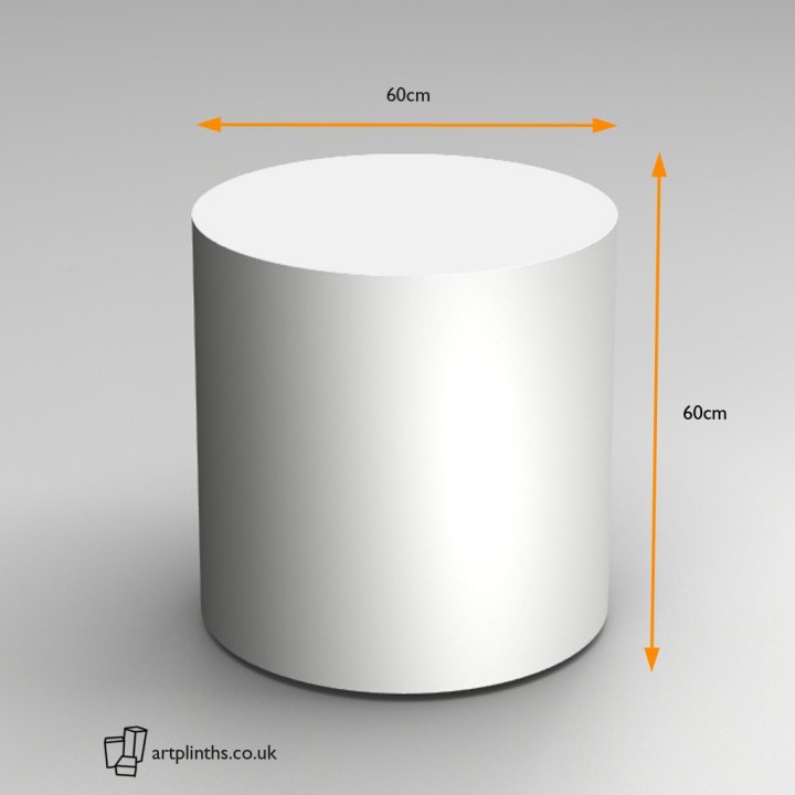60H x 60Dcm cylinder plinth