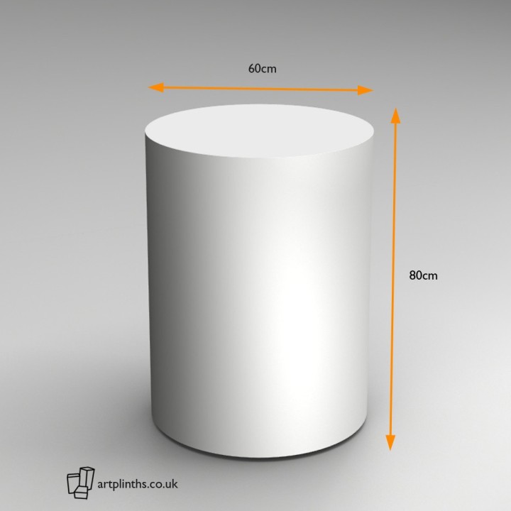 80H x 60Dcm cylinder plinth