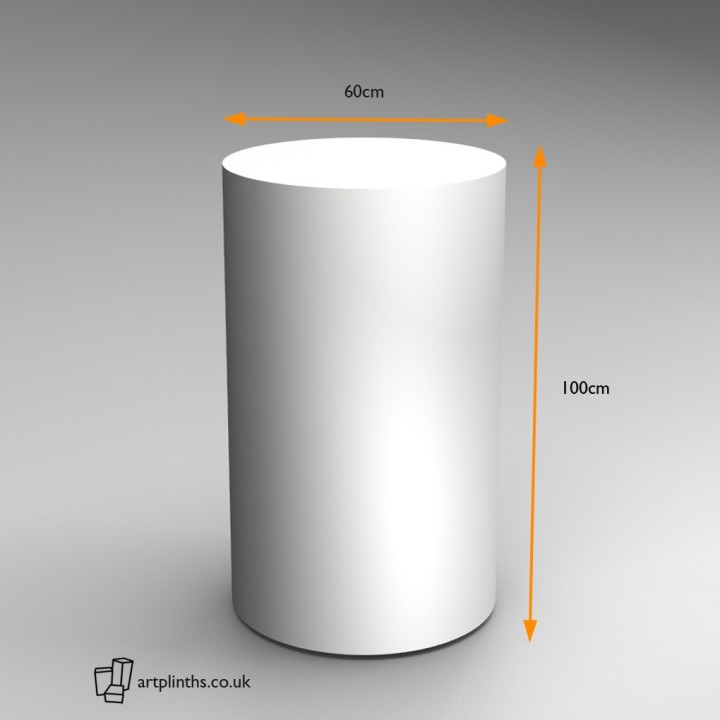 100H x 60Dcm cylinder plinth