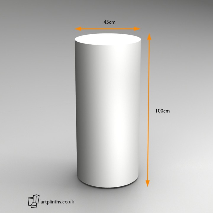 100H x 45Dcm cylinder plinth