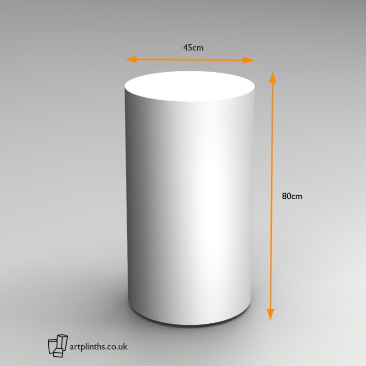 80H x 45Dcm cylinder plinth
