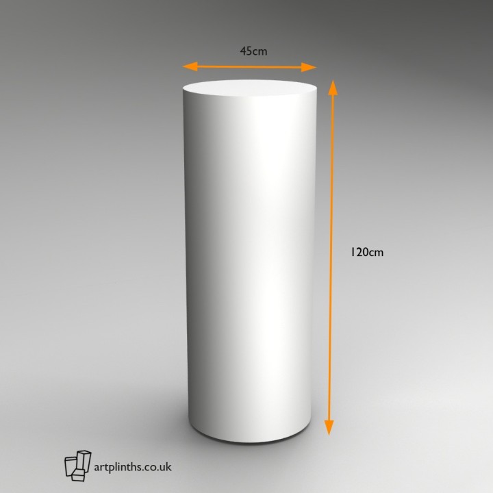 120H x 45Dcm cylinder plinth