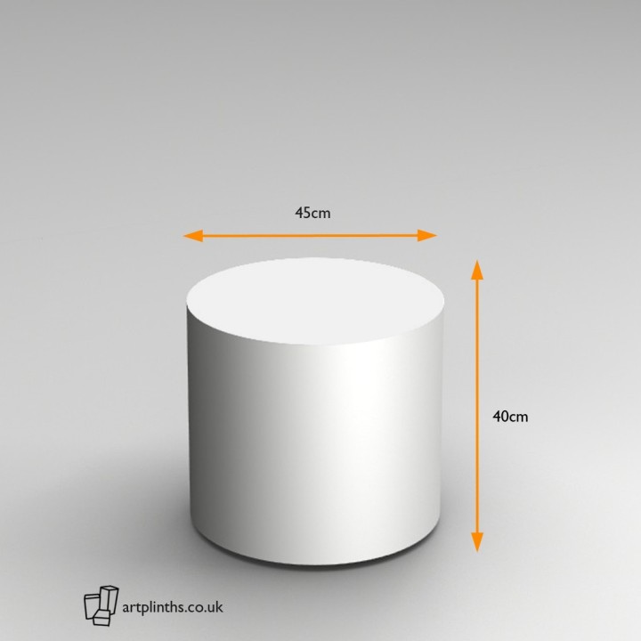 40H x 45Dcm cylinder plinth