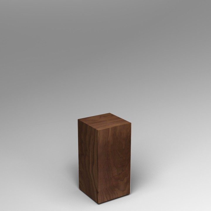 Walnut Plinth 60H x 30W x 30D cm