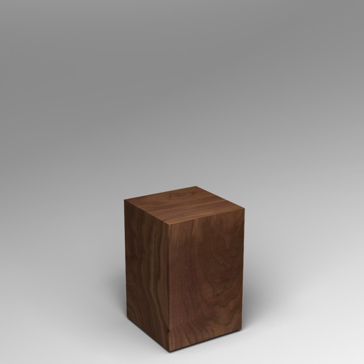 walnut Plinth 60H x 30W x 30D cm