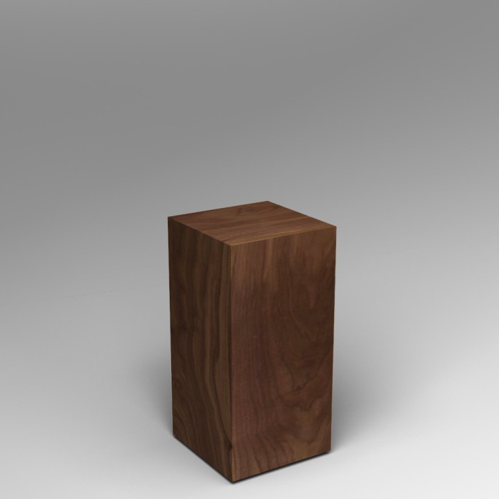 walnut Plinth 60H x 30W x 30D cm