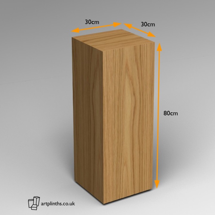 Oak Plinth 60H x 30W x 30D cm