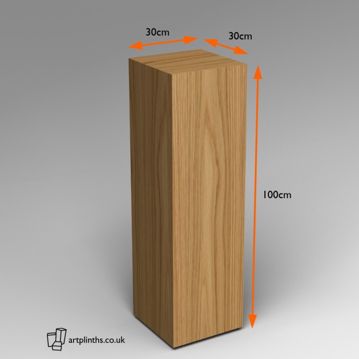 Oak Veneered Plinth 100H x 30W x 30D cm