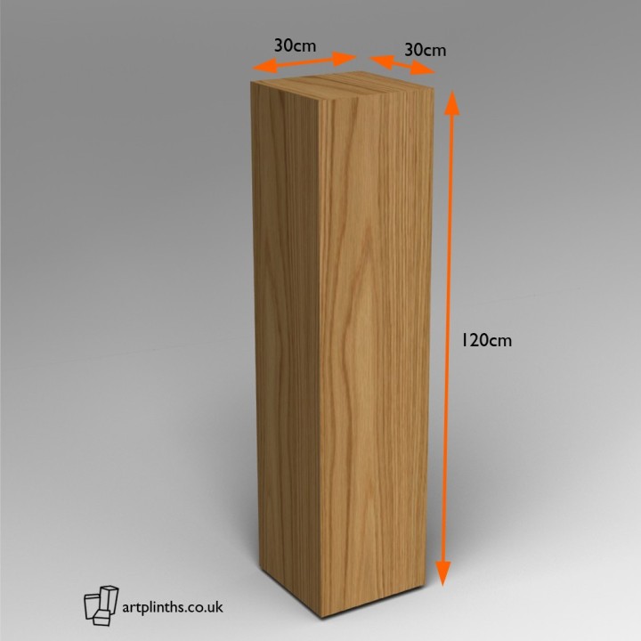 Oak Plinth 60H x 30W x 30D cm