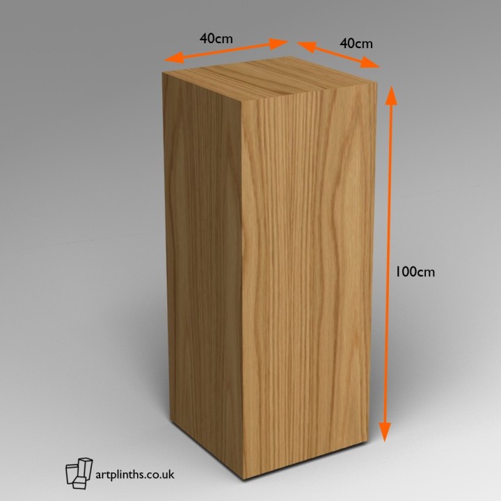 Oak Plinth 100H x 40W x 40D cm