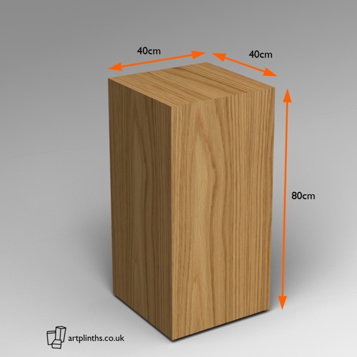 Oak Plinth 80H x 40W x 40D cm