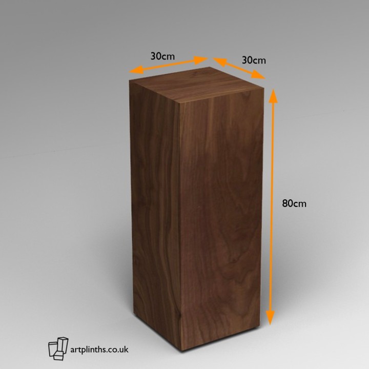 walnut Plinth 60H x 30W x 30D dimensions