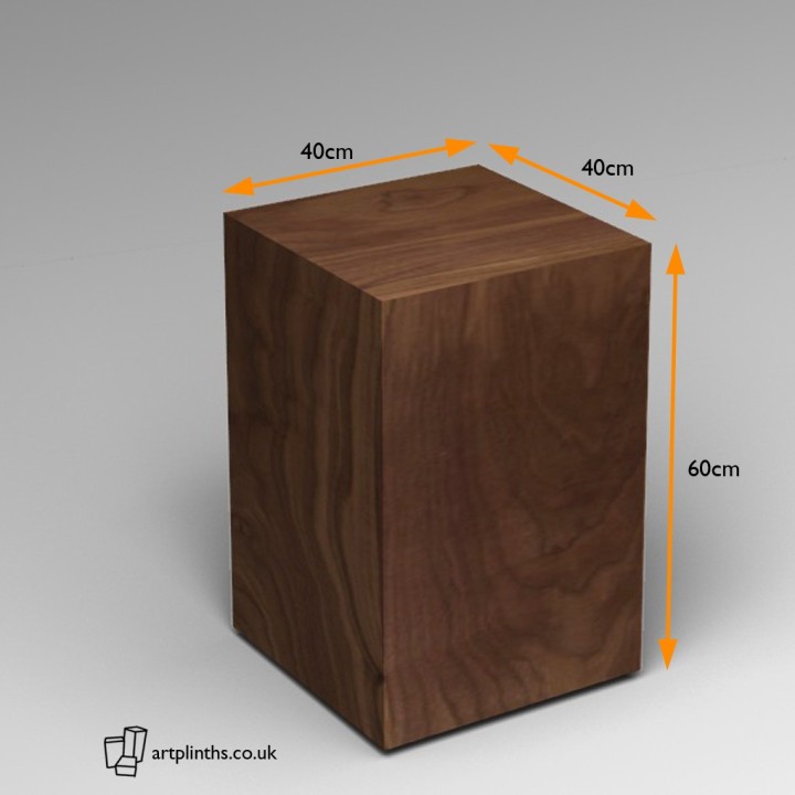 walnut Plinth 60H x 30W x 30D cm