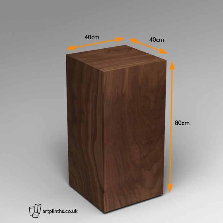 walnut Plinth 60H x 30W x 30D cm