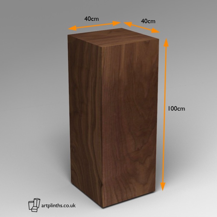 walnut Plinth 60H x 30W x 30D cm