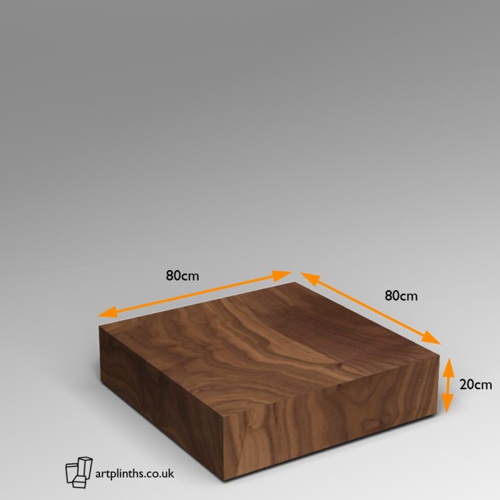 walnut Plinth 20H x 80W x 80D cm