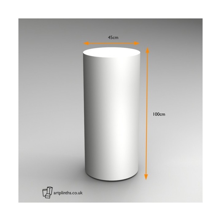 Artplinths cylinder Plinth Hire | Rent round pedestal 100H X 45D cm