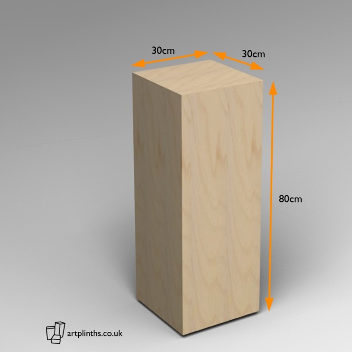 Birch Ply Plinth 80H x 30W x 30D cm