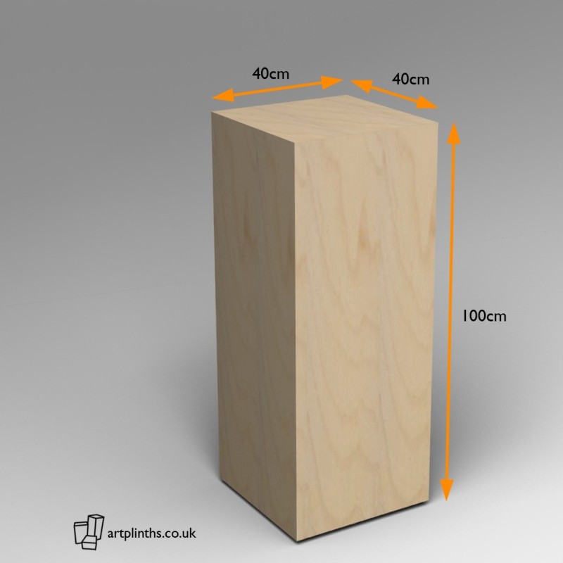 Birch Plywood Plinth 100H x 40W x 40D cm 