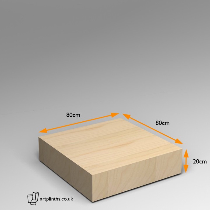 Birch Ply plinth 20 H x 80W x 80D cm