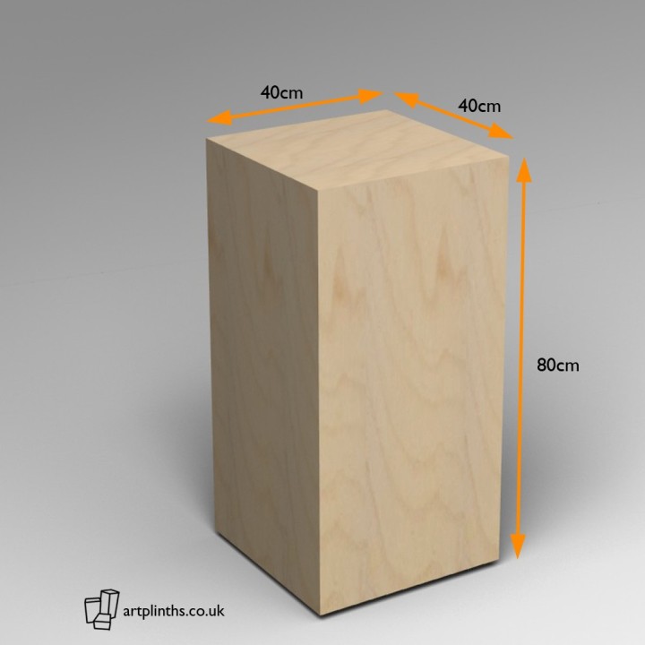 Birch Ply plinth 80 H x 40W x 40D cm