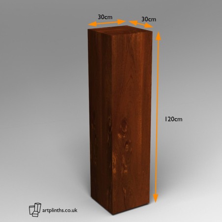 Sapele (Mahogany) Plinth 120H x 30W x 30D cm