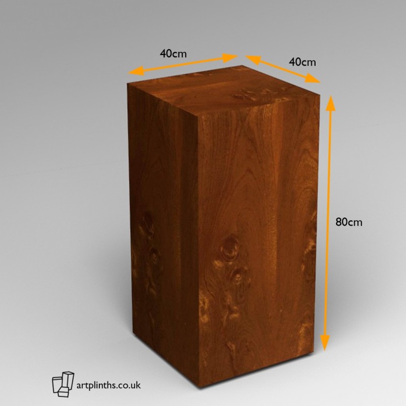 Sapele (Mahogany) Plinth 80H x 40W x 40D cm