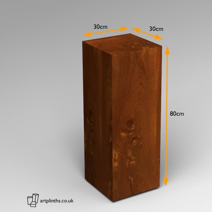 Sapele Veneered Plinth 60H x 30W x 30D cm