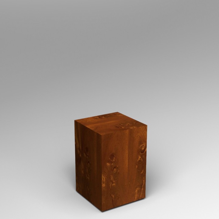Sapele (Mahogany)  Plinth 60H x 40W x 40D cm
