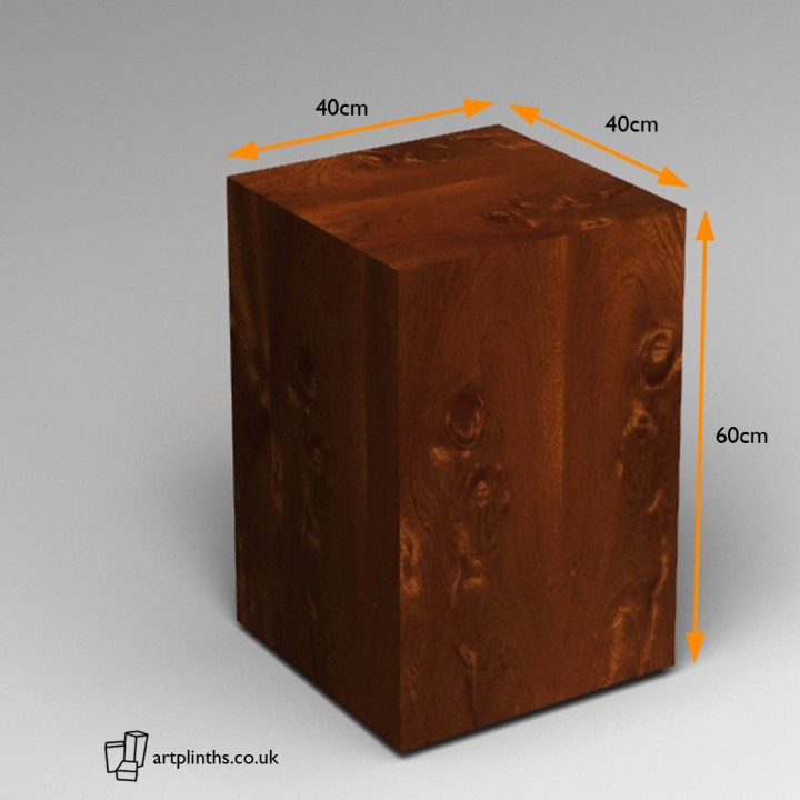 Sapele (Mahogany)  Plinth 60H x 40W x 40D cm