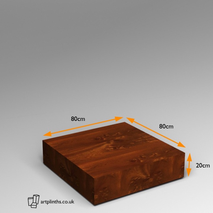 Sapele (Mahogany) Plinth 20H x 80W x 80D cm