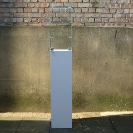 Glass display case and  plinth (locking)