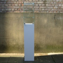 Glass display case and  plinth (locking)