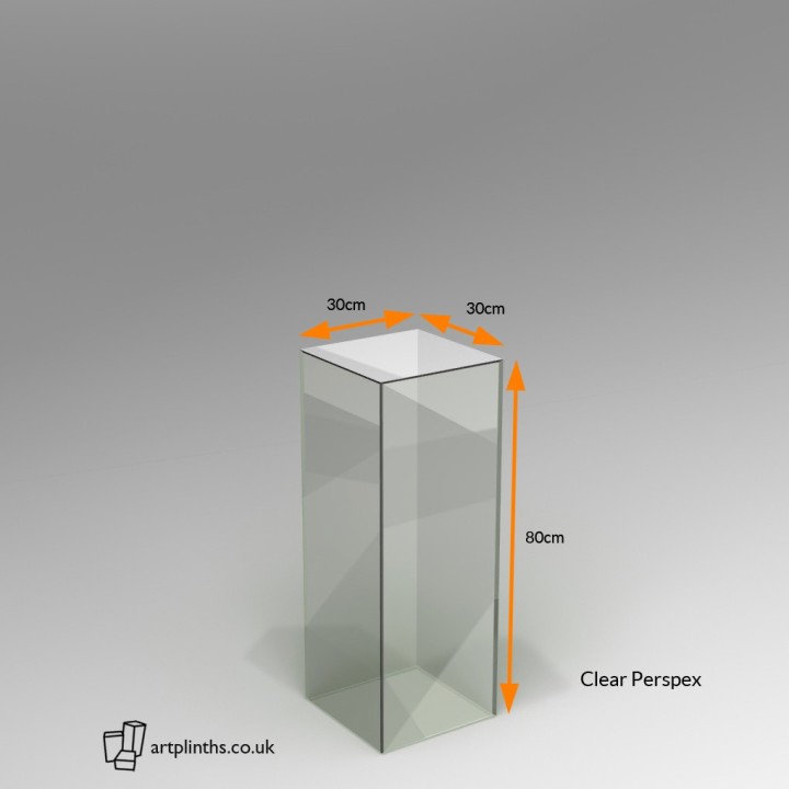 Perspex® Acrylic Plinth 80H x 30W x 30D cm