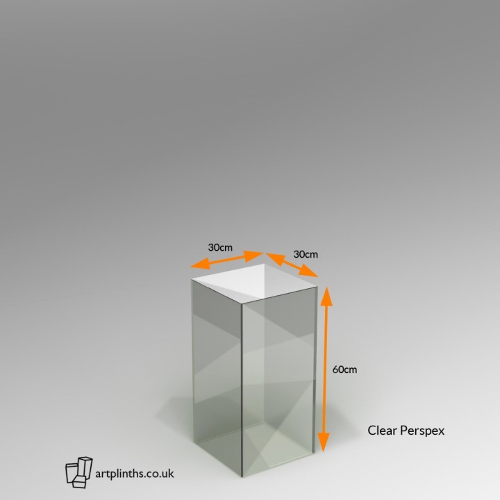 Perspex® Acrylic Plinth 60H x 30W x 30D cm