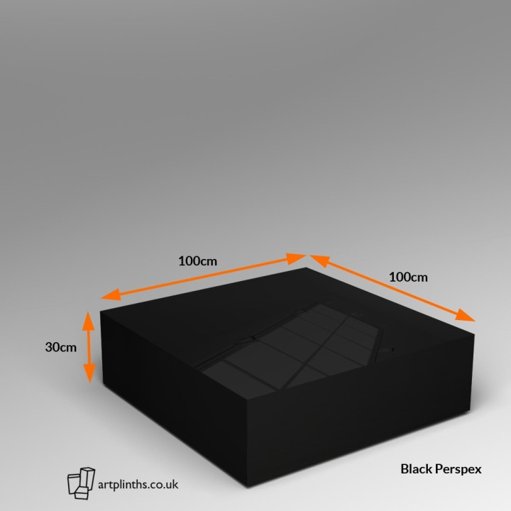 Artplinths  perspex plinth 30H x 100WD Available in clear/opal and other acrylic options as detailed