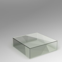 Artplinths  perspex plinth 30H x 100WD Available in clear/opal and other acrylic options as detailed