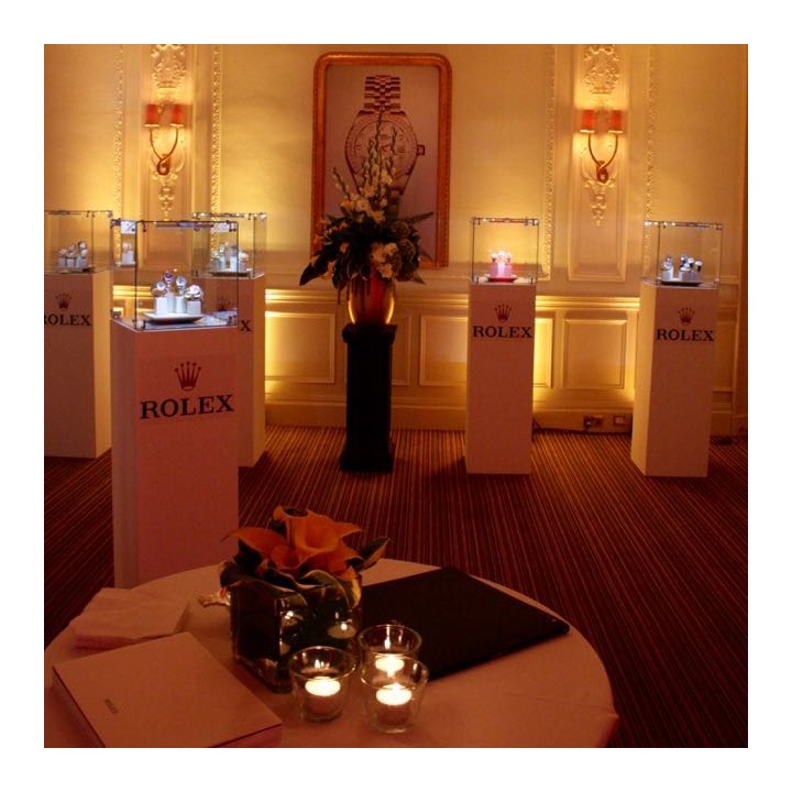Rolex x Artplinths hire show cases