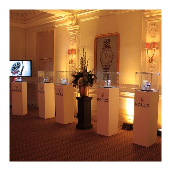 Rolex x Artplinths hire show cases