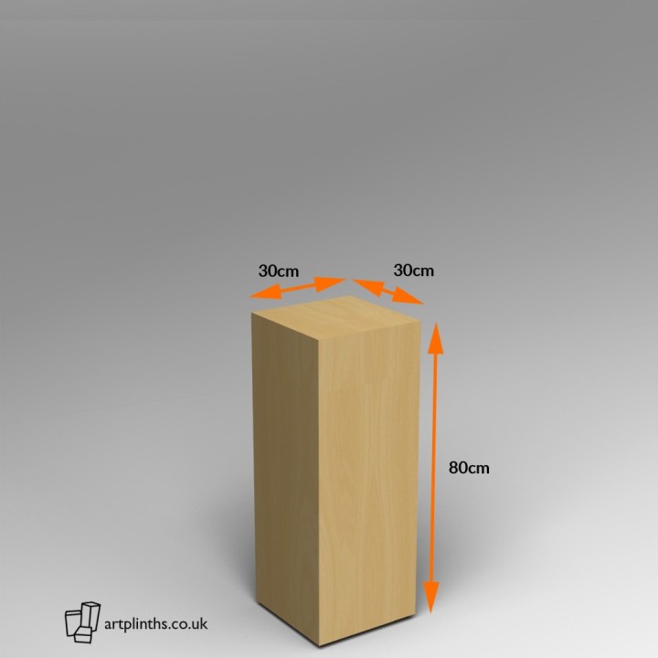 Maple Plinth 80H x 30W x 30D cm