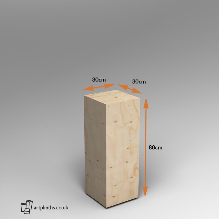 Spruce Ply plinth  80H x 30W x 30D cm SALE