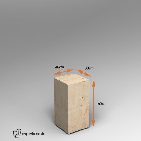 Spruce Ply plinth  60H x 30W x 30D cm SALE