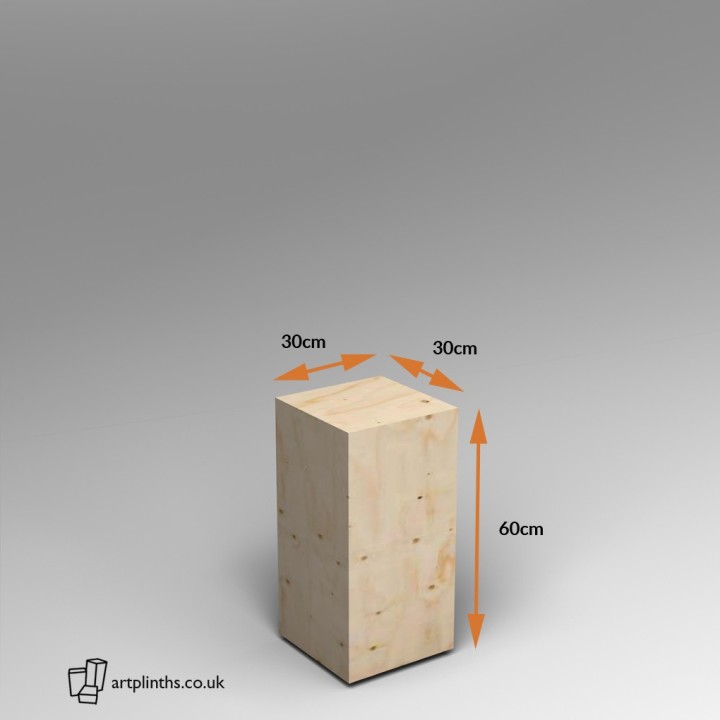 Spruce Ply plinth  60H x 30W x 30D cm SALE