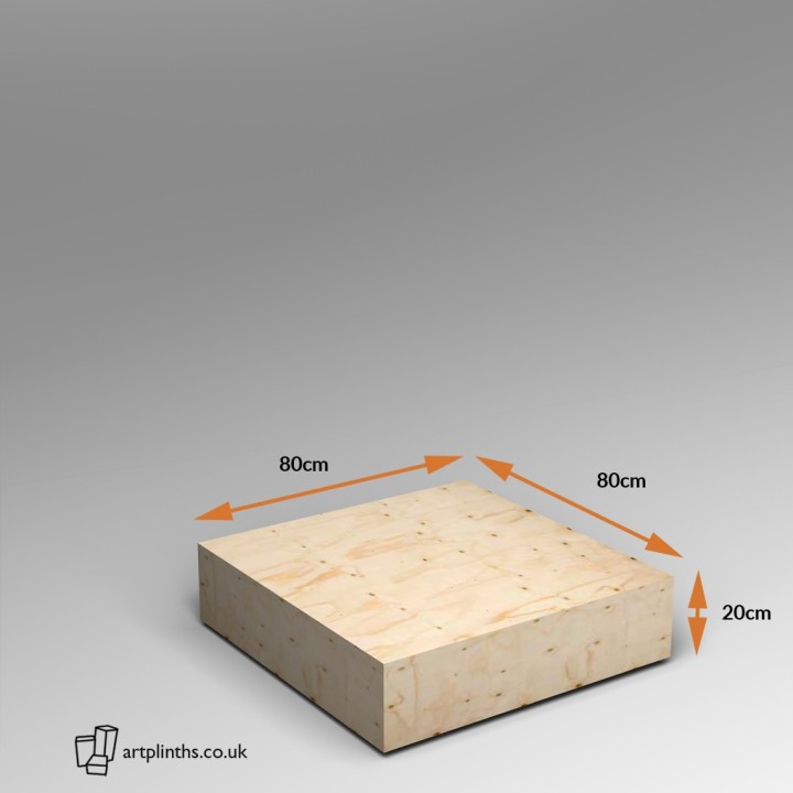 Spruce Ply plinth  20H x 80W x 80D cm SALE
