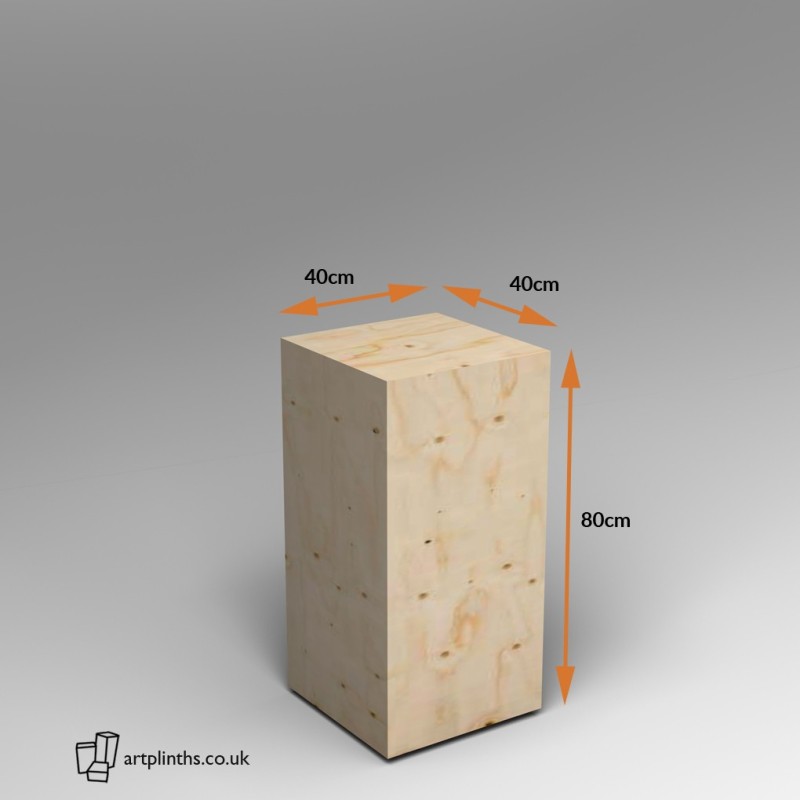 Spruce Ply plinth  80H x 40W x 40D cm SALE