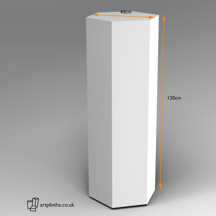 Hexagon Plinth 120H x 40W cm SALE