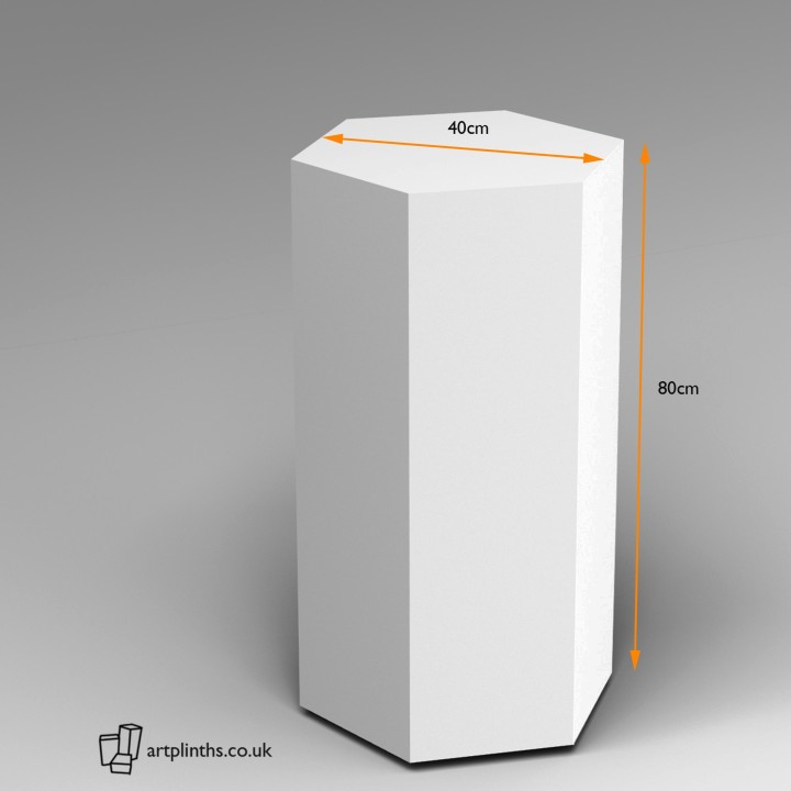 Hexagon Plinth 80H x 40W cm SALE