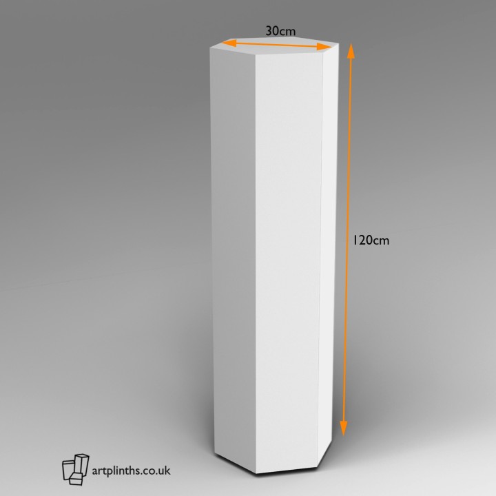 Hexagon Plinth 120H x 30W cm SALE